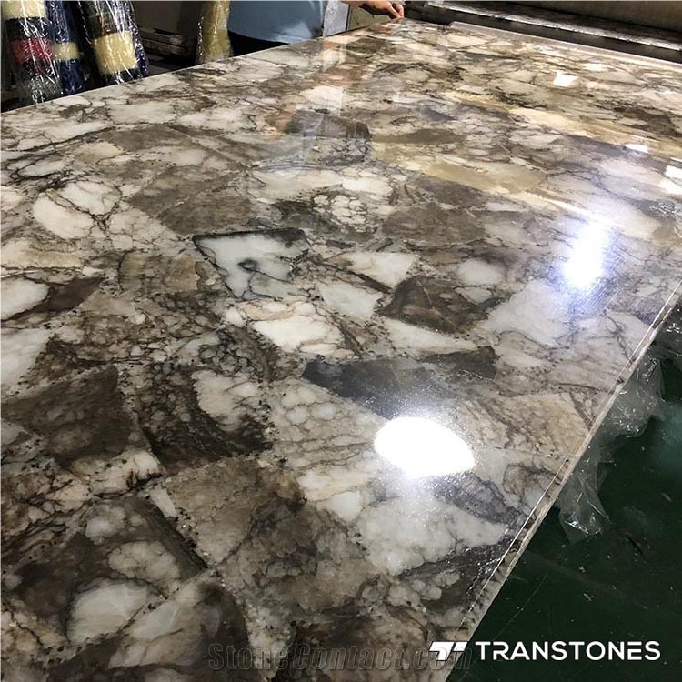 Natural Crystallized Onyx Stone Slices Slab