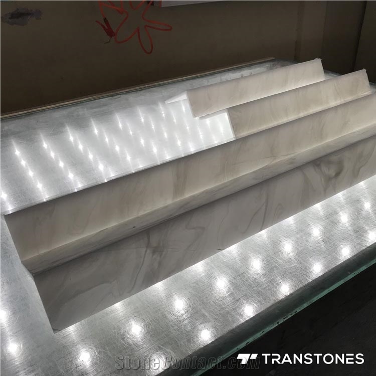 Polished Artificial Alabaster Customized Design for Home Decor Panels