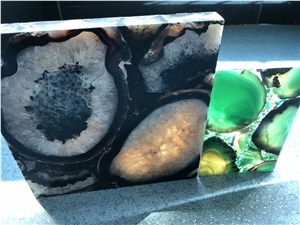 Polished Finishes Green Gemstone Slabs Agate Slab