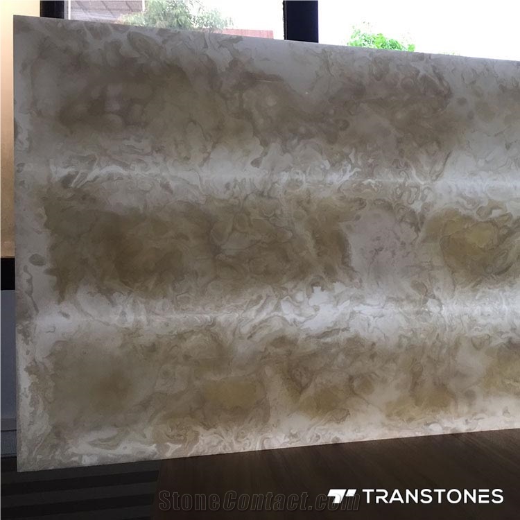 Polished Surface Translucent Artificial Onyx Slab