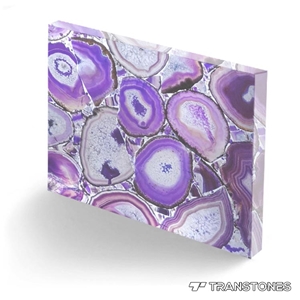 Polished Translucent Resin Agate Stone Sheet