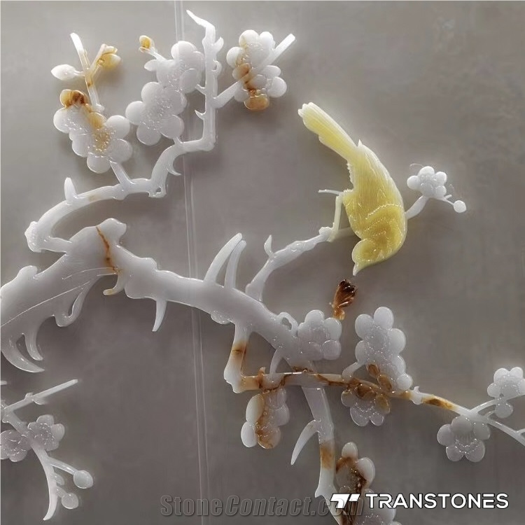 Transaprent Artificial Onyx Carving Art Works