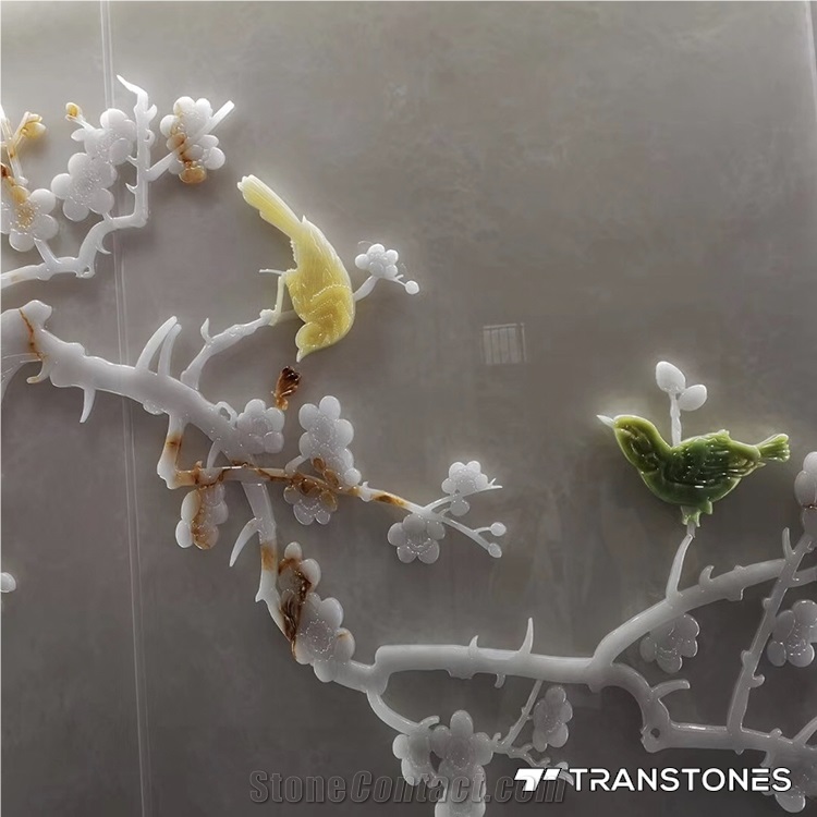 Transaprent Artificial Onyx Carving Art Works