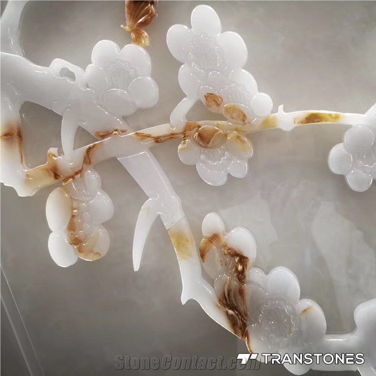 Transaprent Artificial Onyx Carving Art Works