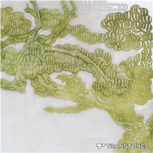Translucent Artificial Alabaster Carved Painting