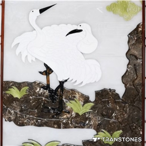 Translucent Artificial Alabaster Carved Painting