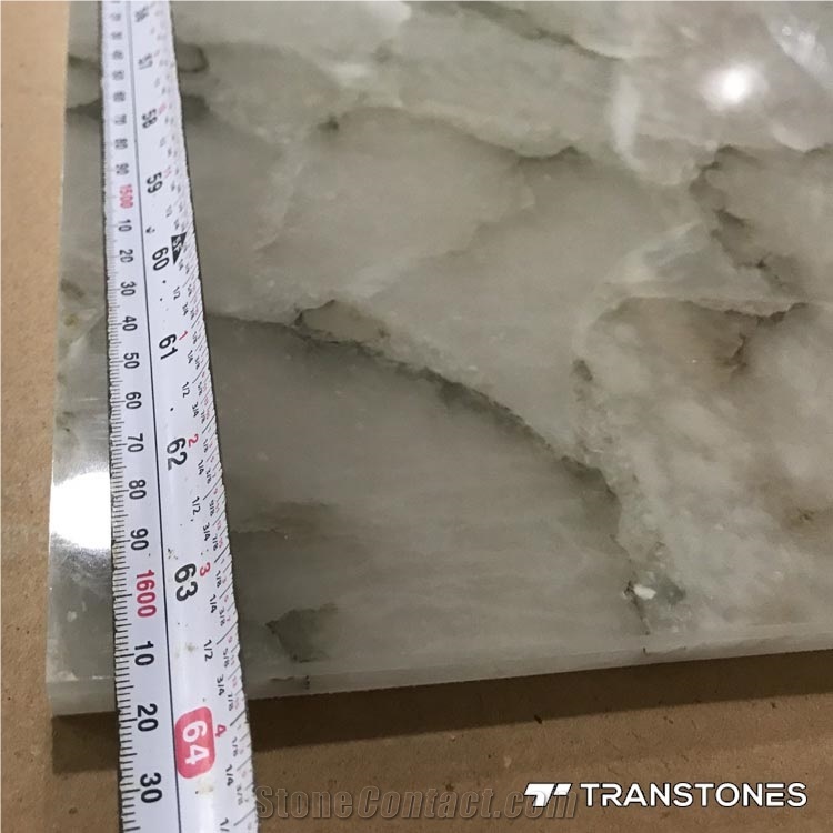 Translucent Backlit Crystallized Natural Artificial Onyx Slab