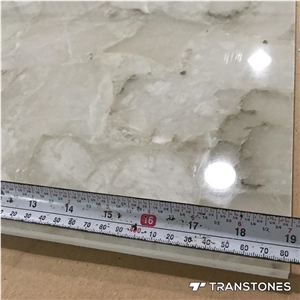 Translucent Backlit Crystallized Natural Artificial Onyx Slab