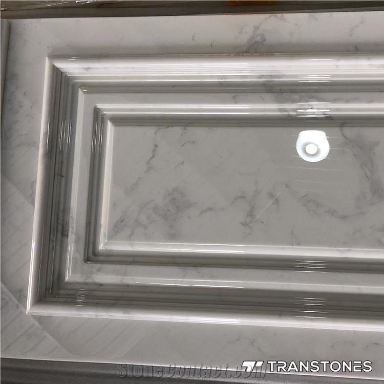 White Polished Luxury Stone for Home Door Design