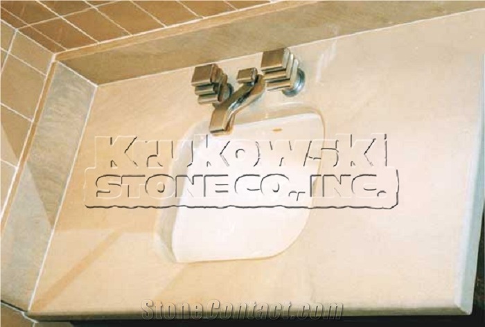 Cambrian Cream Sandstone Vanity and Backsplash