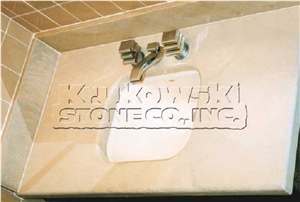 Cambrian Cream Sandstone Vanity and Backsplash