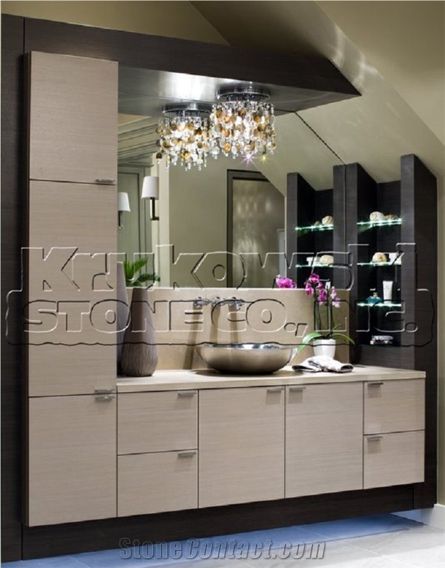 Cambrian Cream Sandstone Vanity and Backsplash