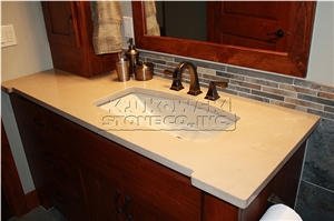 Cambrian Cream Sandstone Vanity and Backsplash