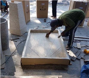 Bs Tray, Java Beige Marble Shower Tray