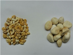 Golden Cream Limestone Light Cream Tumbled Pebbles