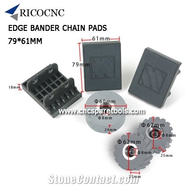 79x61mm Biesse Kdt Edgebanding Chain Track Pads