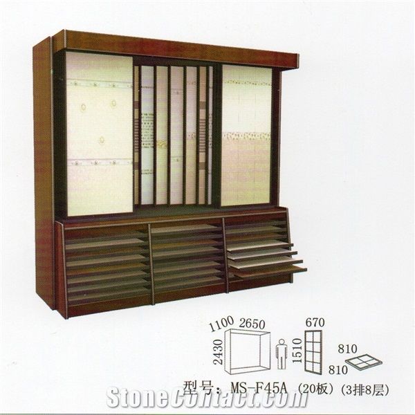 Ms-F45a Stone Tile Display Shelves,Shelf Unit Tile Display for Loose Tiles, Tile Sample Boards