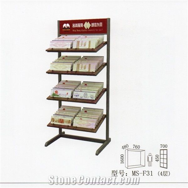 Ms-F45a Stone Tile Display Shelves,Shelf Unit Tile Display for Loose Tiles, Tile Sample Boards