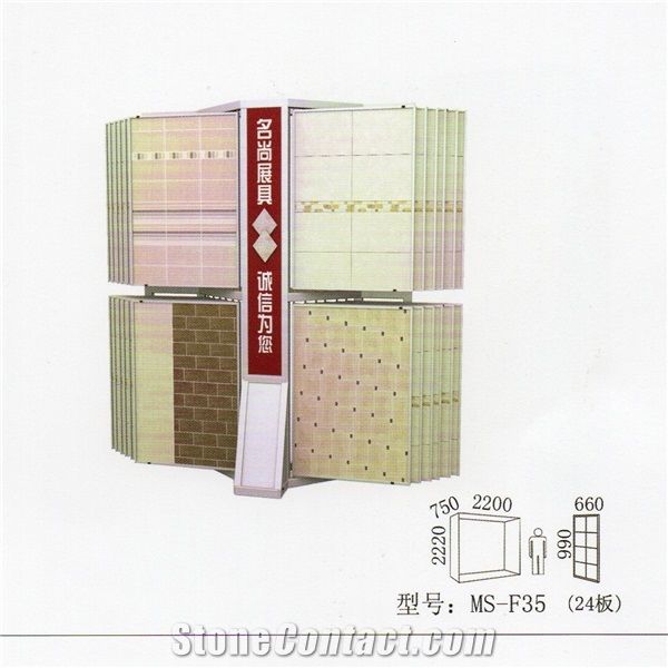 Ms-F45a Stone Tile Display Shelves,Shelf Unit Tile Display for Loose Tiles, Tile Sample Boards