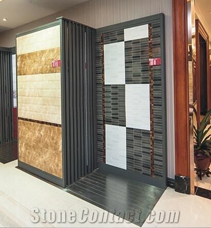 Mx0130 Natural Stone Tile, Quartz, Hardwood Display Racks, Metal Slot Tile Rack,Wholesale Ceramic Marble Granite Tile Holder Display Stand Rack
