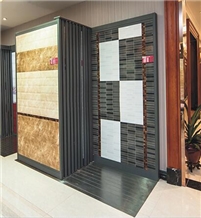 Mx0130 Natural Stone Tile, Quartz, Hardwood Display Racks, Metal Slot Tile Rack,Wholesale Ceramic Marble Granite Tile Holder Display Stand Rack