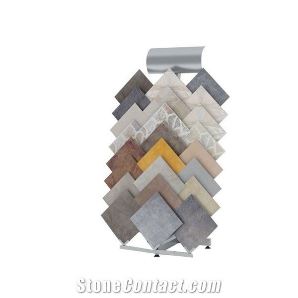 Mx099 Rotating Tile Display- Stone, Ceramic, Hardwood, Mosaic Tile Display Rack, Quartz and Carpet Sample Display Racks