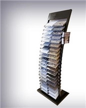 Mx099 Rotating Tile Display- Stone, Ceramic, Hardwood, Mosaic Tile Display Rack, Quartz and Carpet Sample Display Racks
