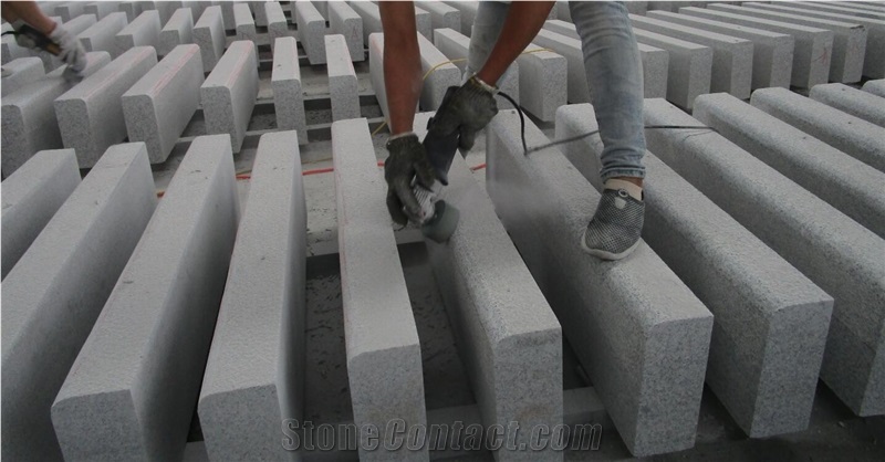 Hubei New G603 Granite Beveled Curbstone/Kerbstone