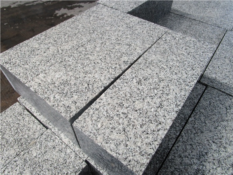 Hubei New G603 Granite Bush Hammered Paving Brick