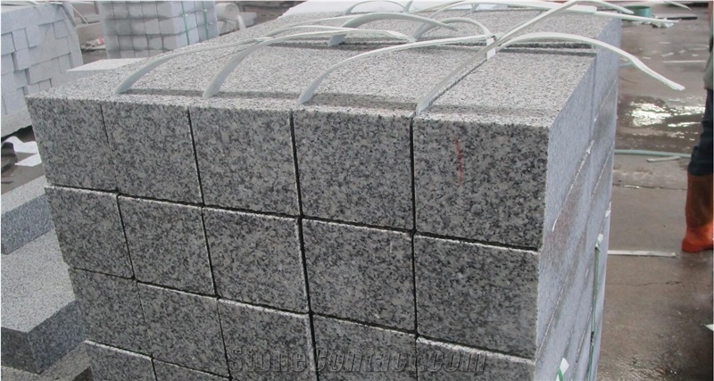 Hubei New G603 Granite Bush Hammered Paving Brick