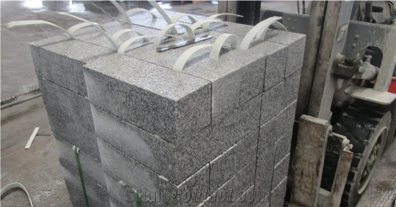 Hubei New G603 Granite Bush Hammered Paving Brick