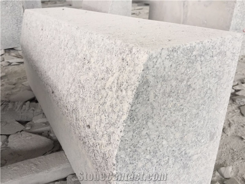 Hubei New G603 Granite Flamed & Beveled Kerbstone
