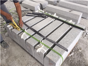 Hubei New G603 Granite Flamed & Beveled Kerbstone