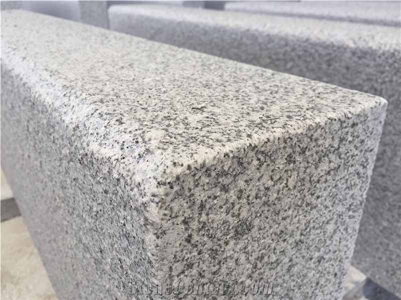 Hubei New G603 Granite Light Grey Flamed Kerbstone