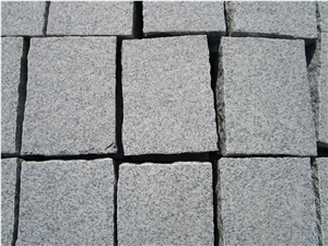 Padang Light New G603 Granite Cobbles, Cube Stones
