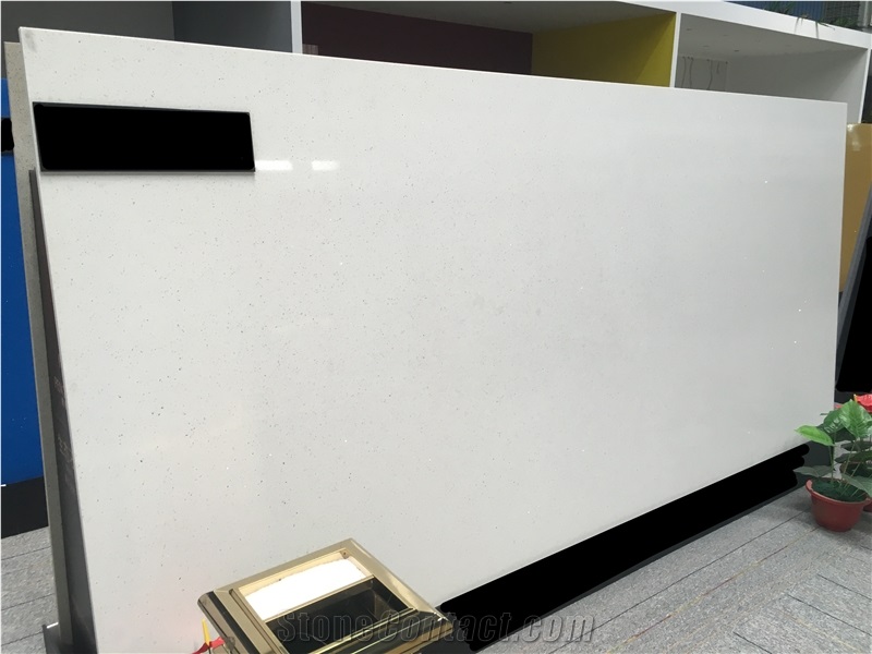 Crystal White Quartz Slabs & Tiles
