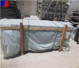 Flamed Brushed Mongolia Black Basalt Material Tile