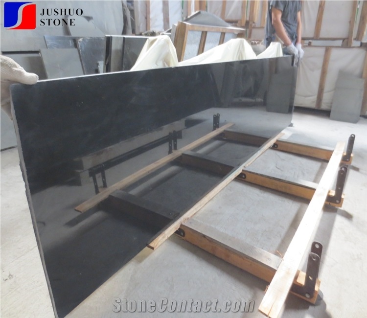 Polish Absolute Black Mongolian Black Basalt Slabs