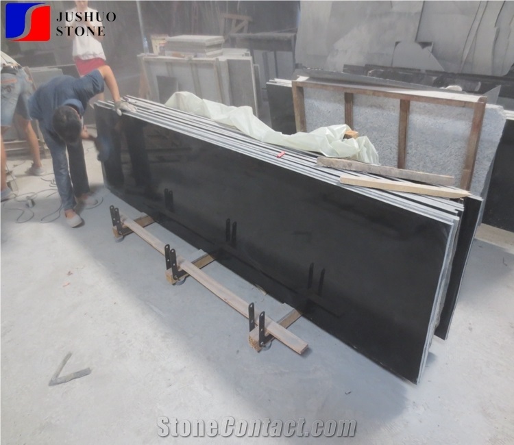 Polish Absolute Black Mongolian Black Basalt Slabs