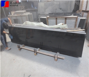 Polished Mongolia Pure Black Basalt Slabs & Tiles