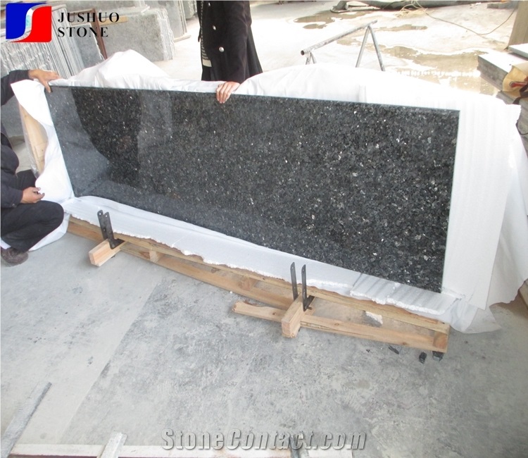 Polished Silver Pearl Granite Countertops Island