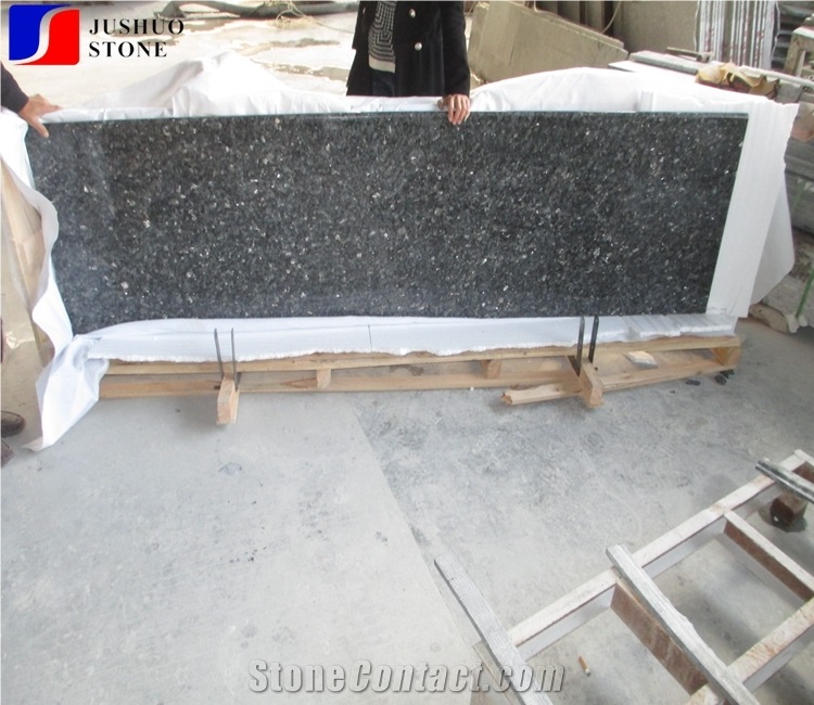 Polished Silver Pearl Granite Countertops Island