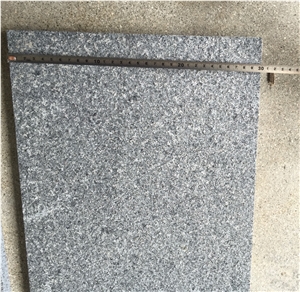 G654 Granite Tile Flamed Dark Grey Granite Tile