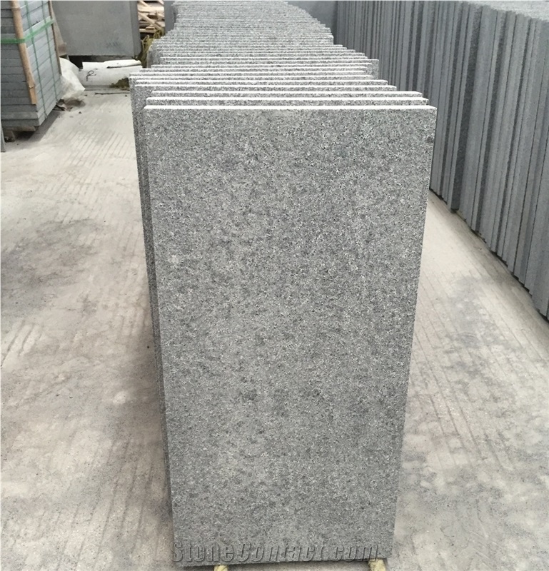 G654 Granite Tile Flamed Dark Grey Granite Tile
