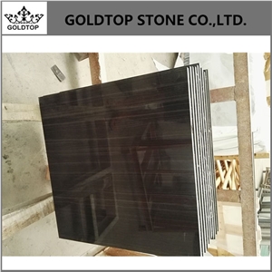 Absolute Black Wood Marble Big Slab,Delicate Tiles