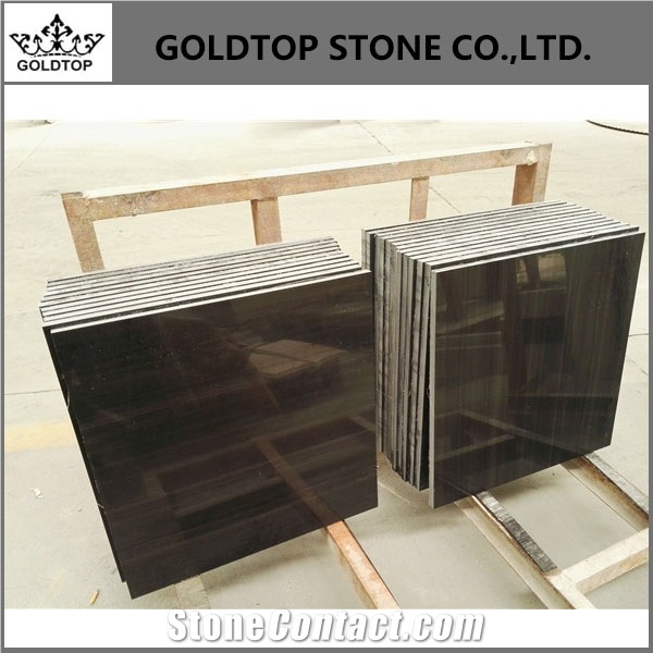 Absolute Black Wood Marble Big Slab,Delicate Tiles
