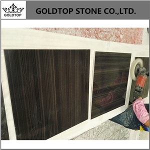 Absolute Black Wood Marble Big Slab,Delicate Tiles