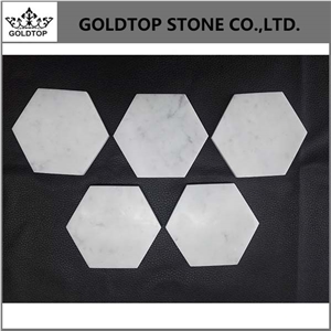 Bianco Carrara White Nero Marquina Marble Coasters