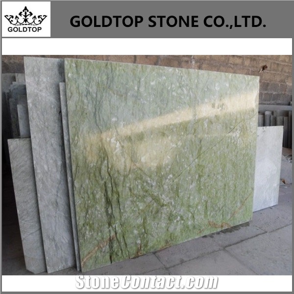 Chinese Natural Stone Dangdong Green Polished Slab