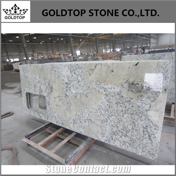Crystal Grey Blue Ice Granite,Polished Worktop Prefab Kitchen Countertops